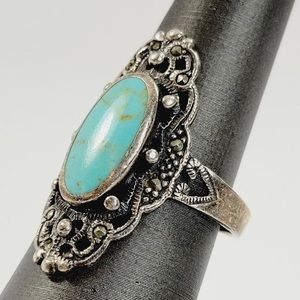 Turquoise silver ring